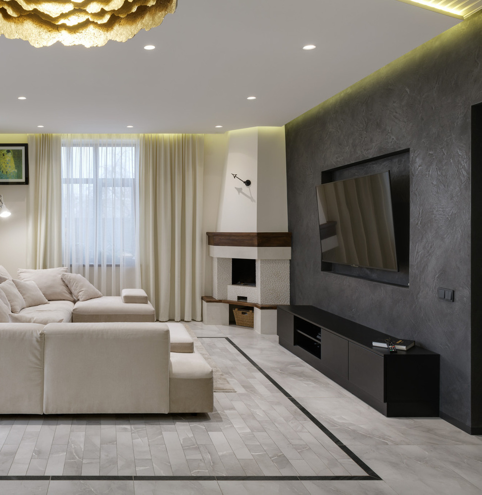 Виробництво тумб під ТВ з ламінованого ДСП І КОГ груп Тумба під ТВ з ЛДСП чорного кольору І KOG group